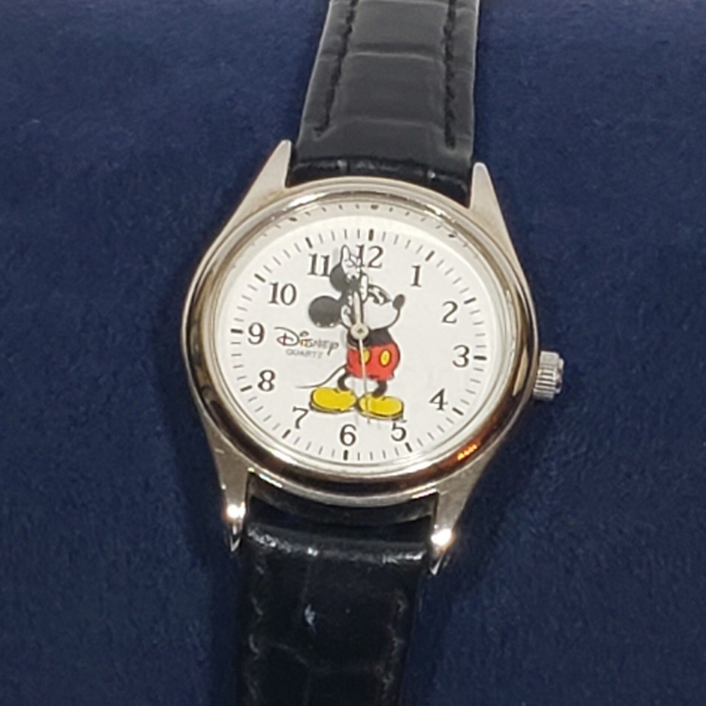 Disney Mickey Mouse Watch with Black and Silver Accents
